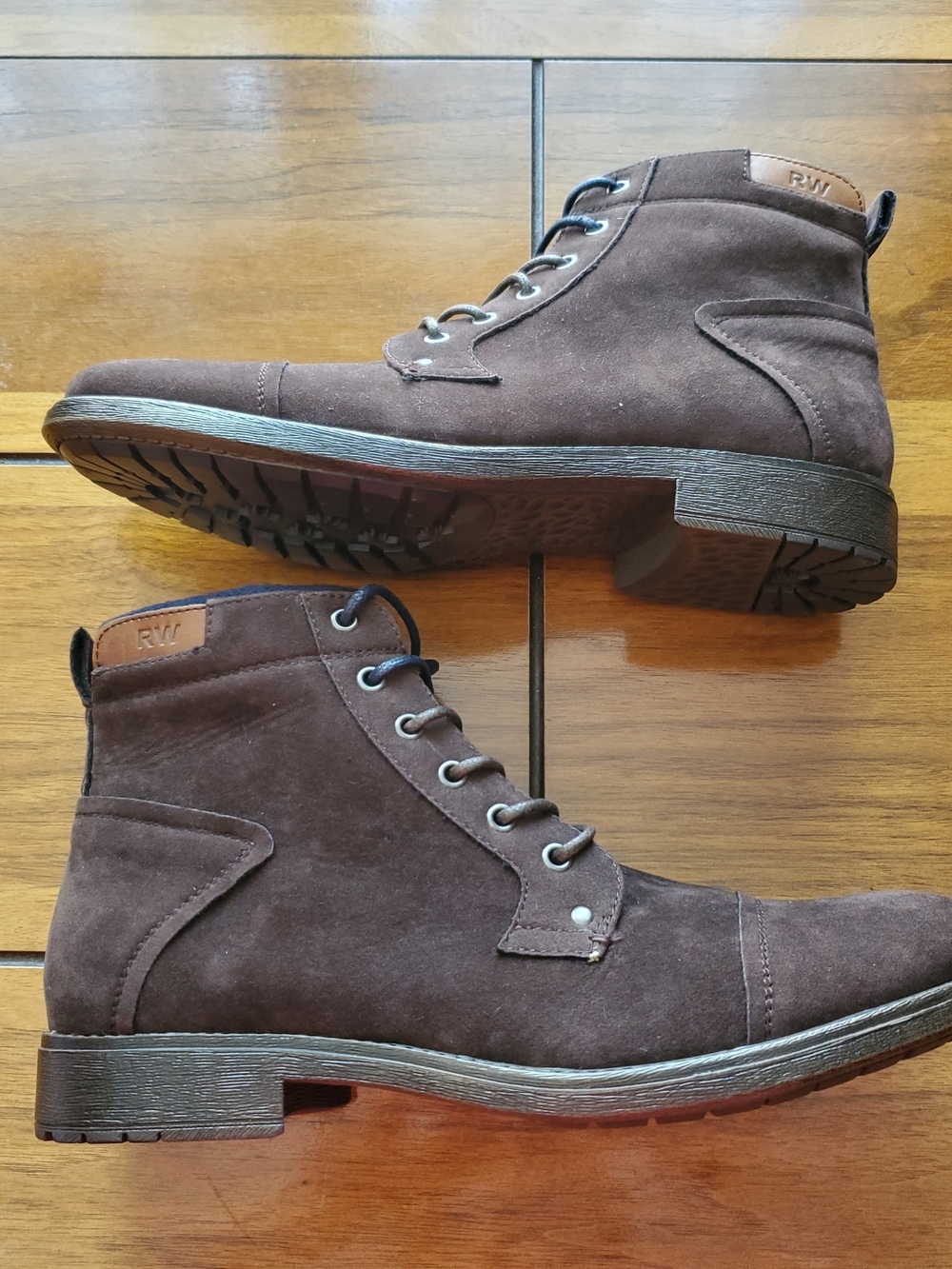 Robert Wayne Chocolate Brown Suede Lace-Up Men's Boots